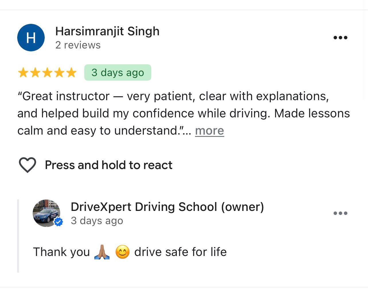 Google review